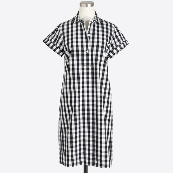 J. Crew Dresses & Skirts - JCrew black and white check. Great for summer with sandals or boots for Fall